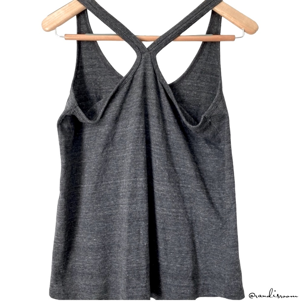 GUC Women’s “I’d Rather Be With My Dog” Graphic Racerback Gray Tank Top SZ L - Picture 3 of 10
